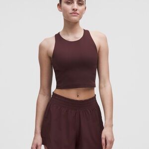 lululemon athletica swift speed cropped tank- Deep Burgundy